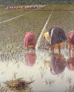Za 80 groszy, Angelo Morbelli (1853-1919), Olej na płótnie, 67,5x124,5 cm, Detal autorstwa Angelo Morbelli