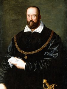 Portret Cosimo de Medici I, do połowy długości, noszącego Order Złotego Runa