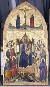 Madonna z Dzieciątkiem na tronie z aniołami i świętymi, ok. 1360-70 (tempera na drewnie topoli)