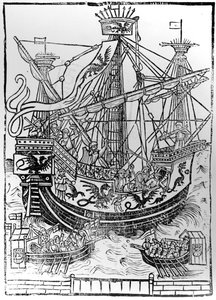 Triumfalny przyjazd Karola V, cesarza rzymskiego do Brugii, 1515 autorstwa Anglo French School