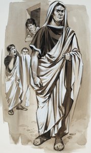 "Cato the Killjoy" (gwasz na papierze) autorstwa Angus McBride