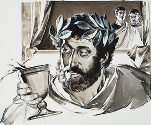 Cesarz Kommodus (gwasz na papierze) autorstwa Angus McBride