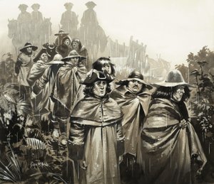 Mężczyźni w deszczu autorstwa Angus McBride