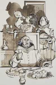 Służący (gwasz na papierze) autorstwa Angus McBride