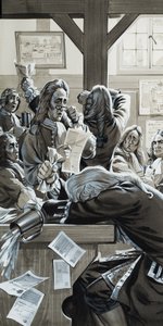 Bańka na Morzu Południowym (gwasz na papierze) autorstwa Angus McBride