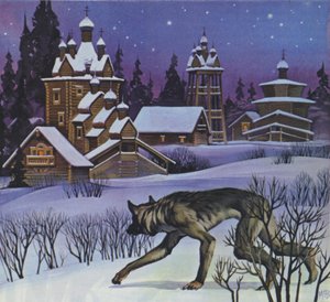 Wilkołaki (kolorowa litografia) autorstwa Angus McBride