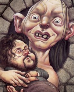 Gollum, 2002 (akryl na płycie ilustracyjnej) autorstwa Anita Kunz