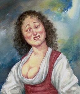 That Girl, 2018 (farba akrylowa na płycie ilustracyjnej) autorstwa Anita Kunz