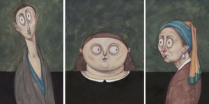 Women Chilling, 2017 (farba akrylowa na płycie ilustracyjnej) autorstwa Anita Kunz