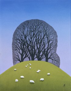 Wzgórze z owcami, 2017 autorstwa Anna Phillips