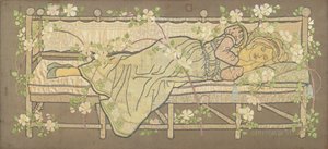 Śpiąca Królewna (haft jedwabny) autorstwa Ann MacBeth
