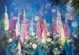 Naparstnice i Alliums, 2019 (akryl)