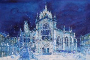 St Giles w nocy autorstwa Ann Oram