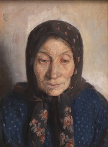 Żona starego rybaka autorstwa Anna Ancher