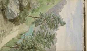 Górski krajobraz z wodą w Glion autorstwa Anna Catharina Maria van Eeghen (possibly)