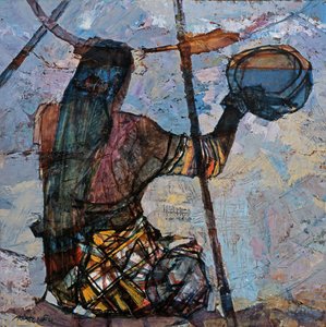 Kobieta rybaka autorstwa Anna Contemporary Artist Kostenko