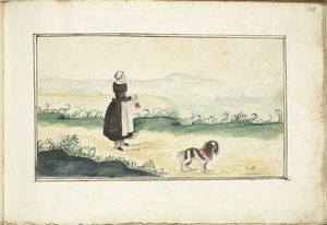 Rolnik i pies w krajobrazie autorstwa Anna Cornelia Moda (possibly)