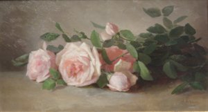 Martwa natura z różami autorstwa Anna Eliza Hardy