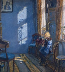 Słońce w niebieskim salonie autorstwa Anna Kirstine Ancher