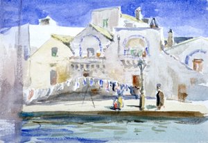„Domy nad kanałem z myjnią”, ok. 1864-1930. autorstwa Anna Lea Merritt