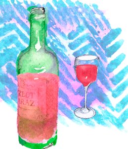 Czerwone wino autorstwa Anna Platts