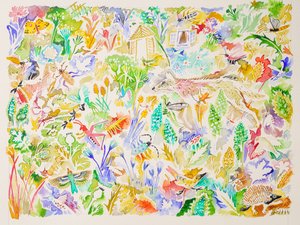 1 Swansong, 2023 (akwarela) autorstwa Anna Pugh
