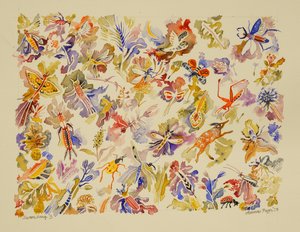 3 Swansong, 2023 (akwarela) autorstwa Anna Pugh