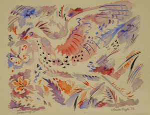 4 Swansong, 2023 (akwarela) autorstwa Anna Pugh