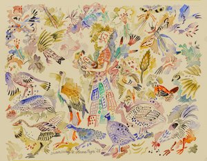6 Swansong, 2023 (akwarela) autorstwa Anna Pugh