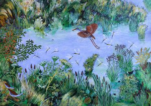 A Mayfly Moment, 2022 (akryl na płycie) autorstwa Anna Pugh