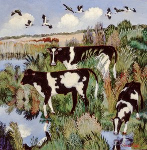 A Quiet Drink, 2003 (akryl) autorstwa Anna Pugh
