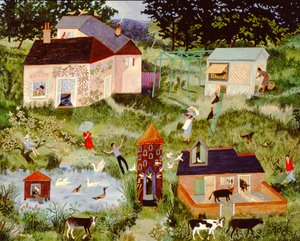 Ducking and Diving, 2006 (akryl) autorstwa Anna Pugh