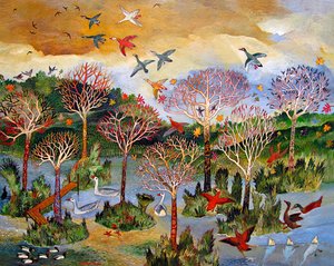 Everglade, 2013 (akryl) autorstwa Anna Pugh