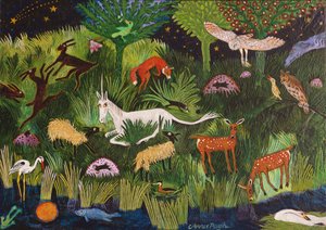 Nocne życie, 2018 (akryl) autorstwa Anna Pugh