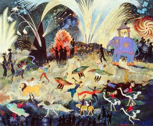 Party Time, 2010 (akryl) autorstwa Anna Pugh