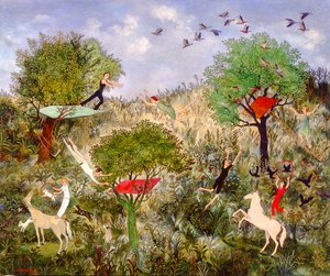 Praktyka czyni mistrza, 2010 (akryl) autorstwa Anna Pugh