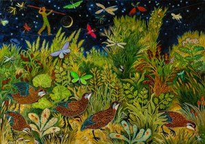 Skywire, 2020 (akryl) autorstwa Anna Pugh