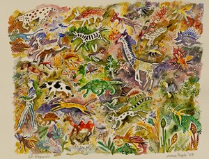 Święty Franciszek, 2023 (akwarela) autorstwa Anna Pugh