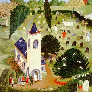 Strayed Cattle, 2007 (akryl) autorstwa Anna Pugh