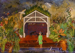 Tewit to Woo, 2018 (akryl) autorstwa Anna Pugh