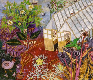 Szklarnia, 2017 (akryl) autorstwa Anna Pugh