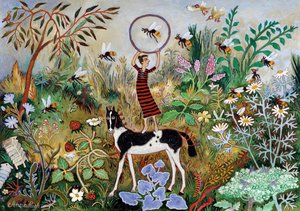 Trening pszczół, 2012 (akryl) autorstwa Anna Pugh