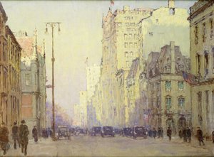 5th Ave, at 57th Street, ok. 1918 (olej na płótnie)