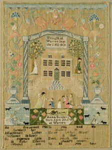 Próbnik, 1801 (jedwabna nić na lnie) autorstwa Anna Sanders