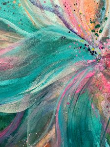 Żywy, abstrakcyjny kwiat