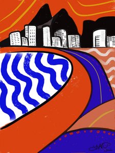 Podróż po tętniącym życiem nadmorskim mieście autorstwa Anna Viklund