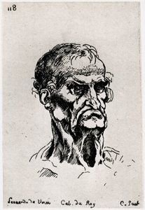 Rysunek wg Leonarda de Vinci, c1710-1765 1924 autorstwa Anne Claude Philippe de Caylus