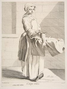 Sprzedawca ryb, 1738. autorstwa Anne Claude Philippe de Caylus