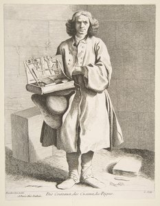 Handlarz noży, nożyczek i grzebieni, 1742.