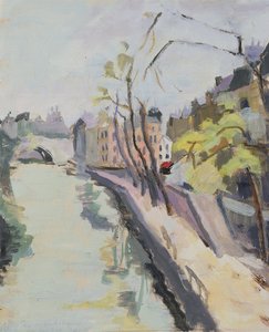 Quai des Grands Augustins, Paryż, 1961 (olej na papierze)